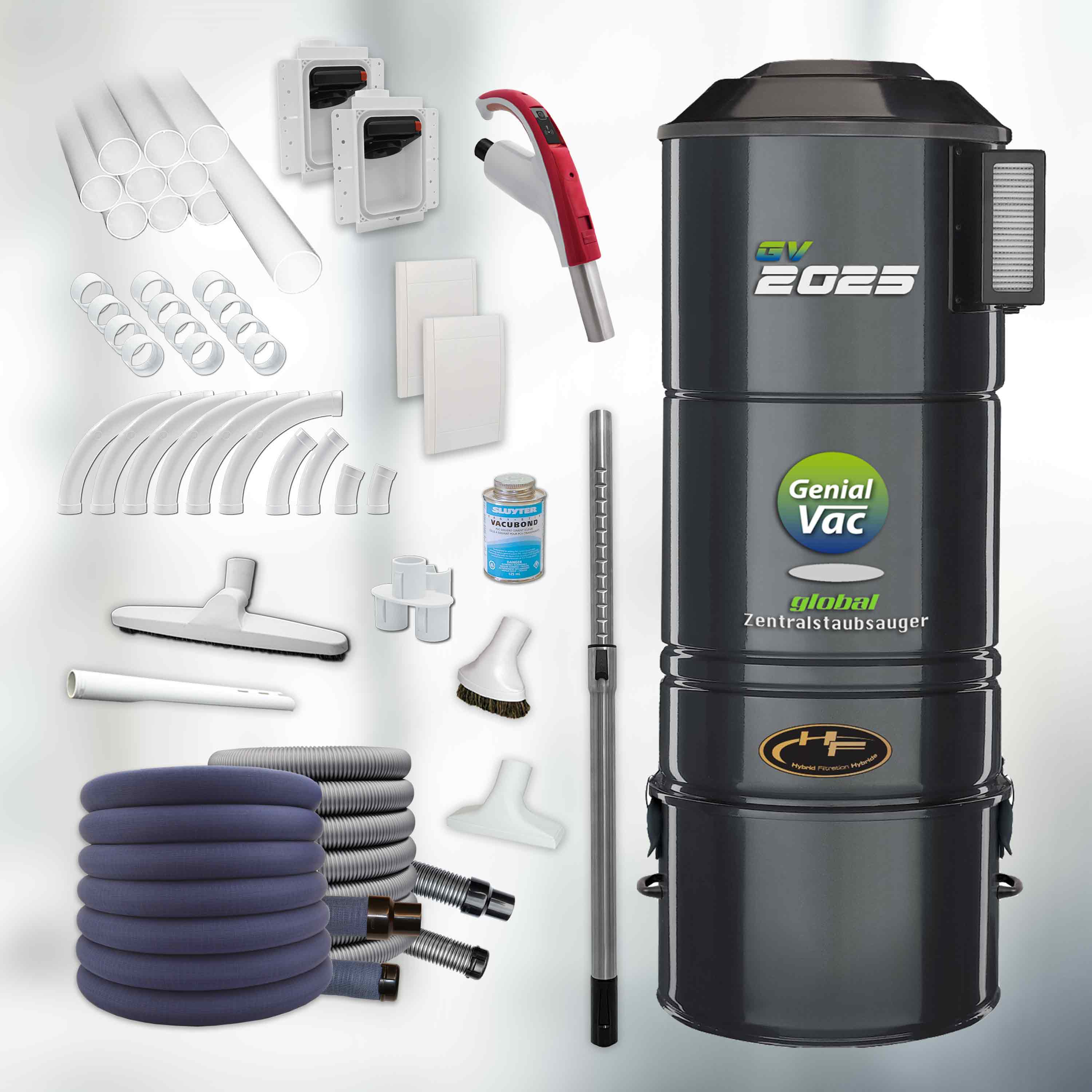 Set Nr. GV2015 high-quality-line 2-motorig - inkl. 2 Schlaucheinzüge + 25 Jahre Hersteller-Garantie GRATIS dazu!