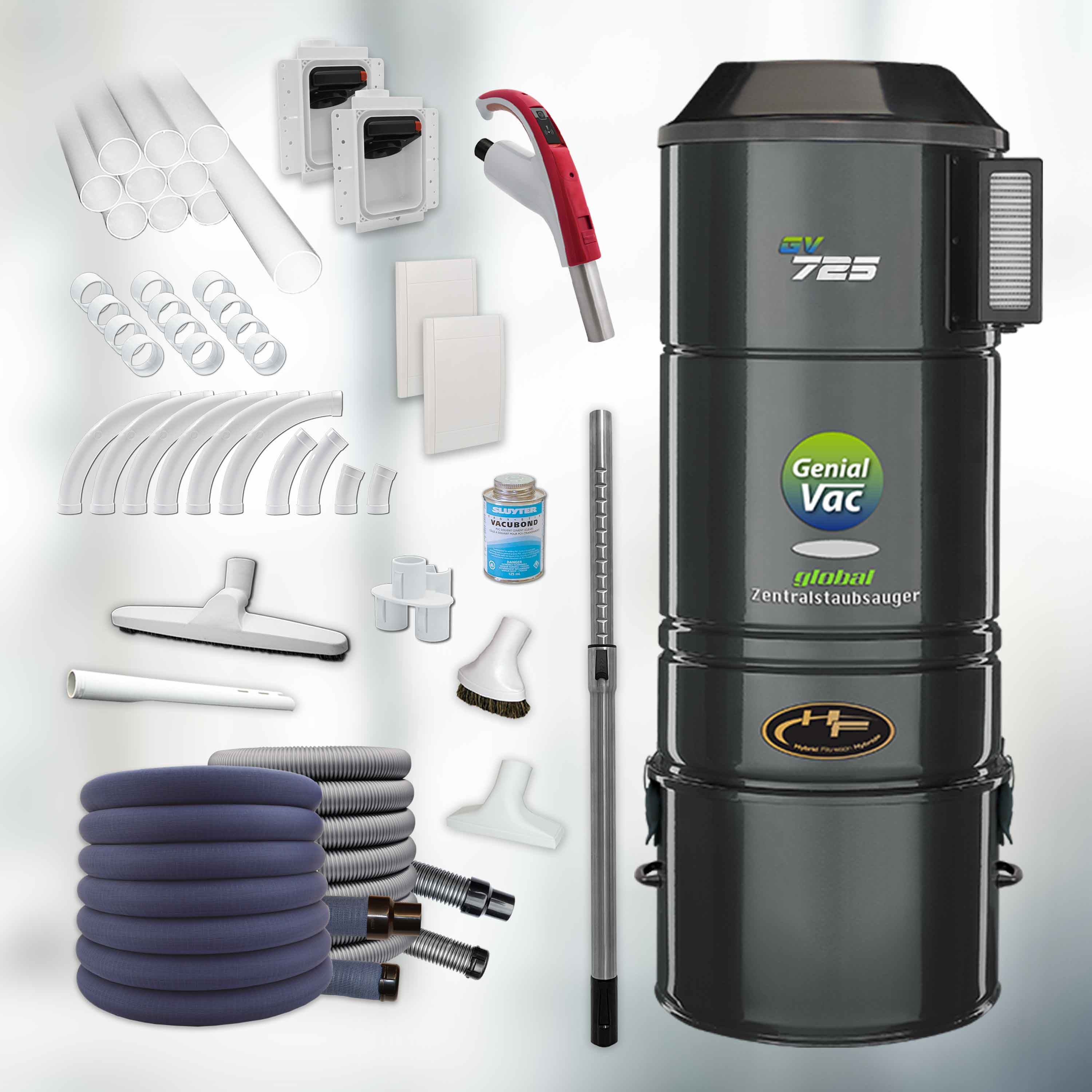 Set Nr. GV715 high-quality-line 1-motorig - inkl. 2 Schlaucheinzüge + 25 Jahre Hersteller-Garantie GRATIS dazu!