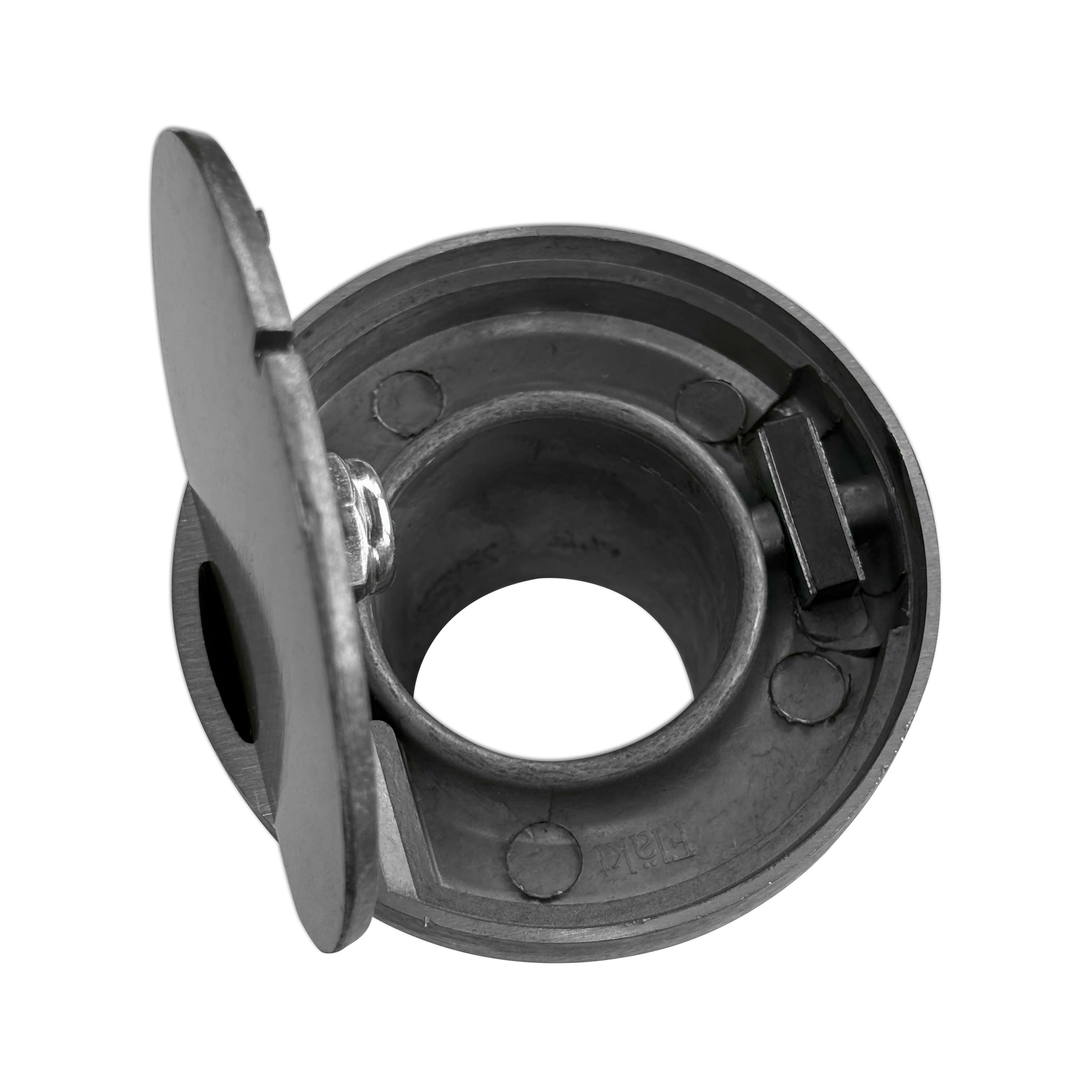 Boden-Dose Alu-Metallguß für Schlauchstecker 50-45 mm