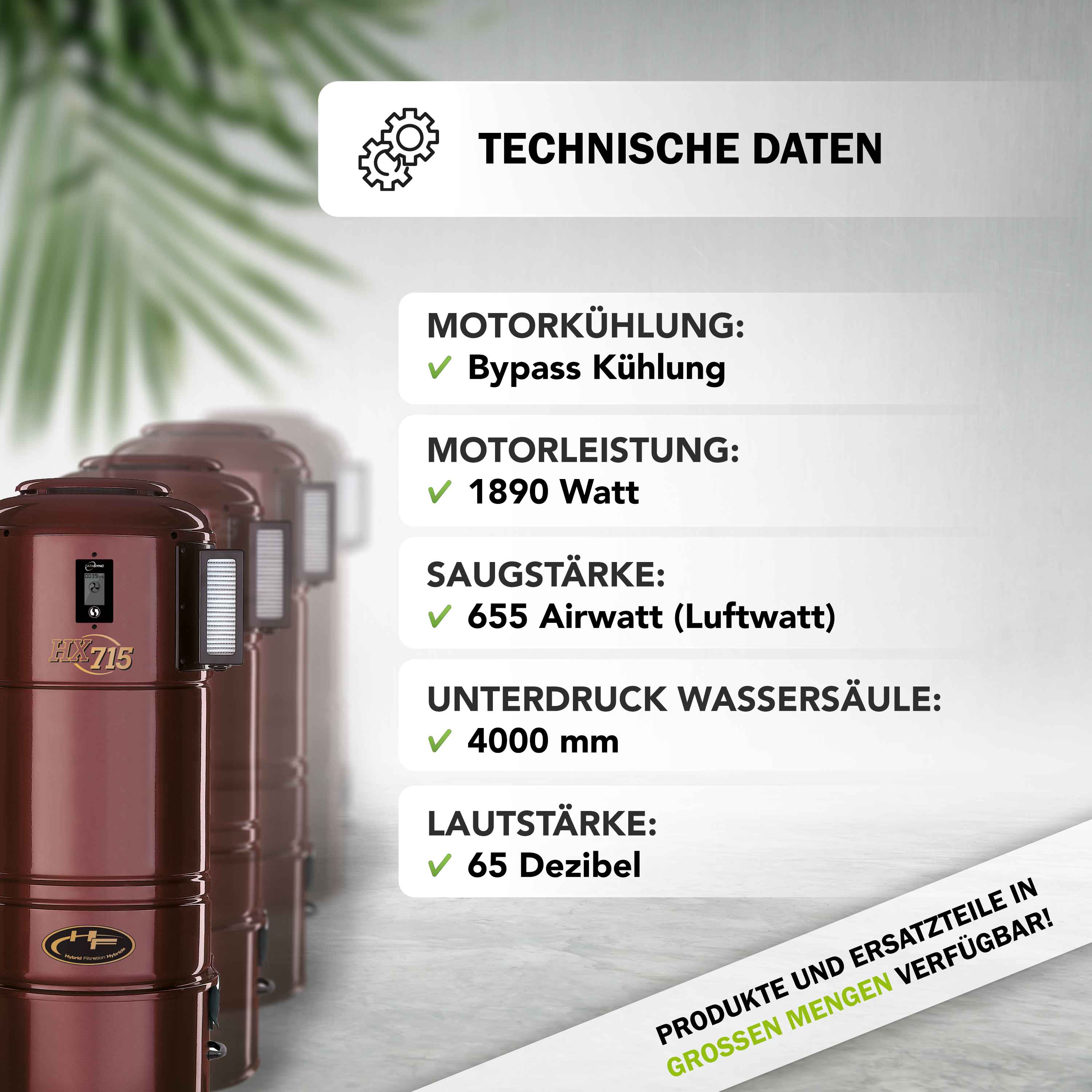 Zentralstaubsauger - Gerät    GV(X) 715/725 High-Quality