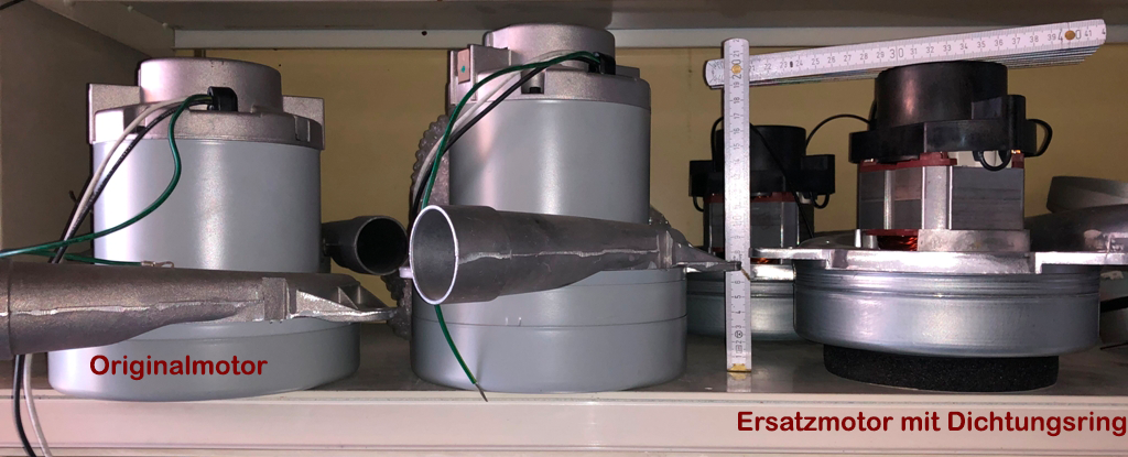 Motor mit 3 Turbinen für z.B. Vacuflo