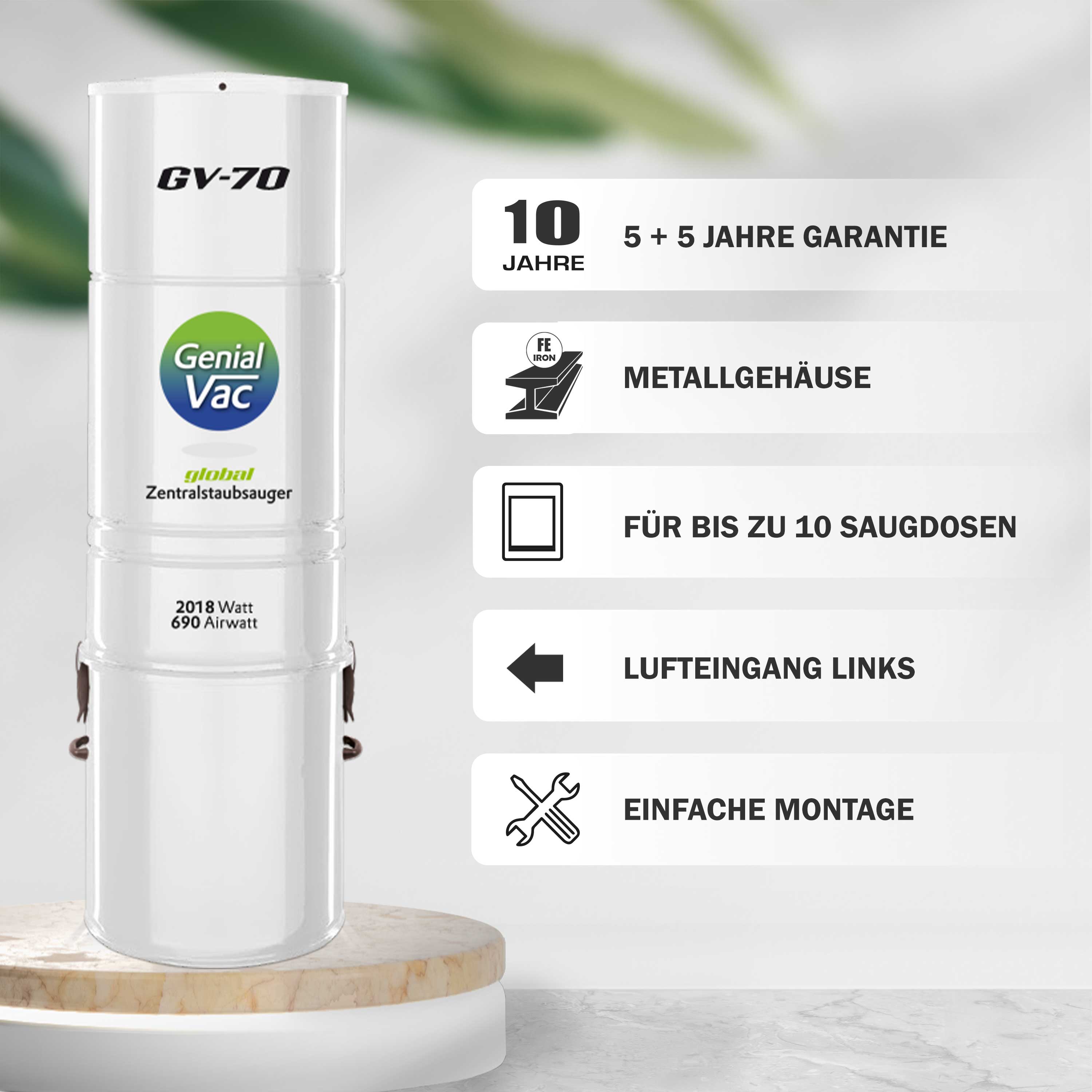Zentralstaubsauger - Gerät    GV 70 Standard-Line