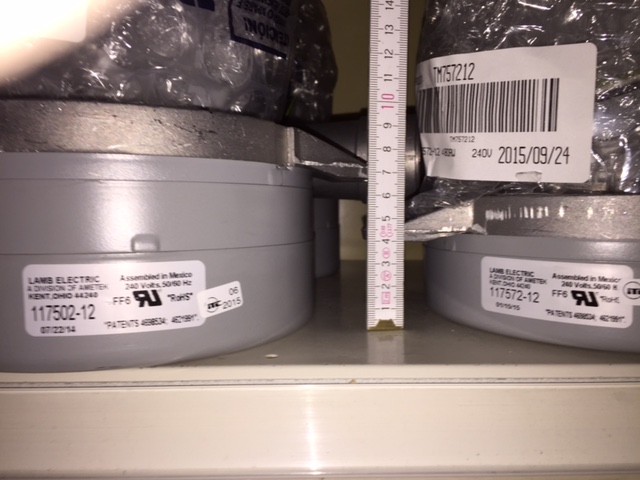 Motor mit 3 Turbinen für z.B. Vacuflo