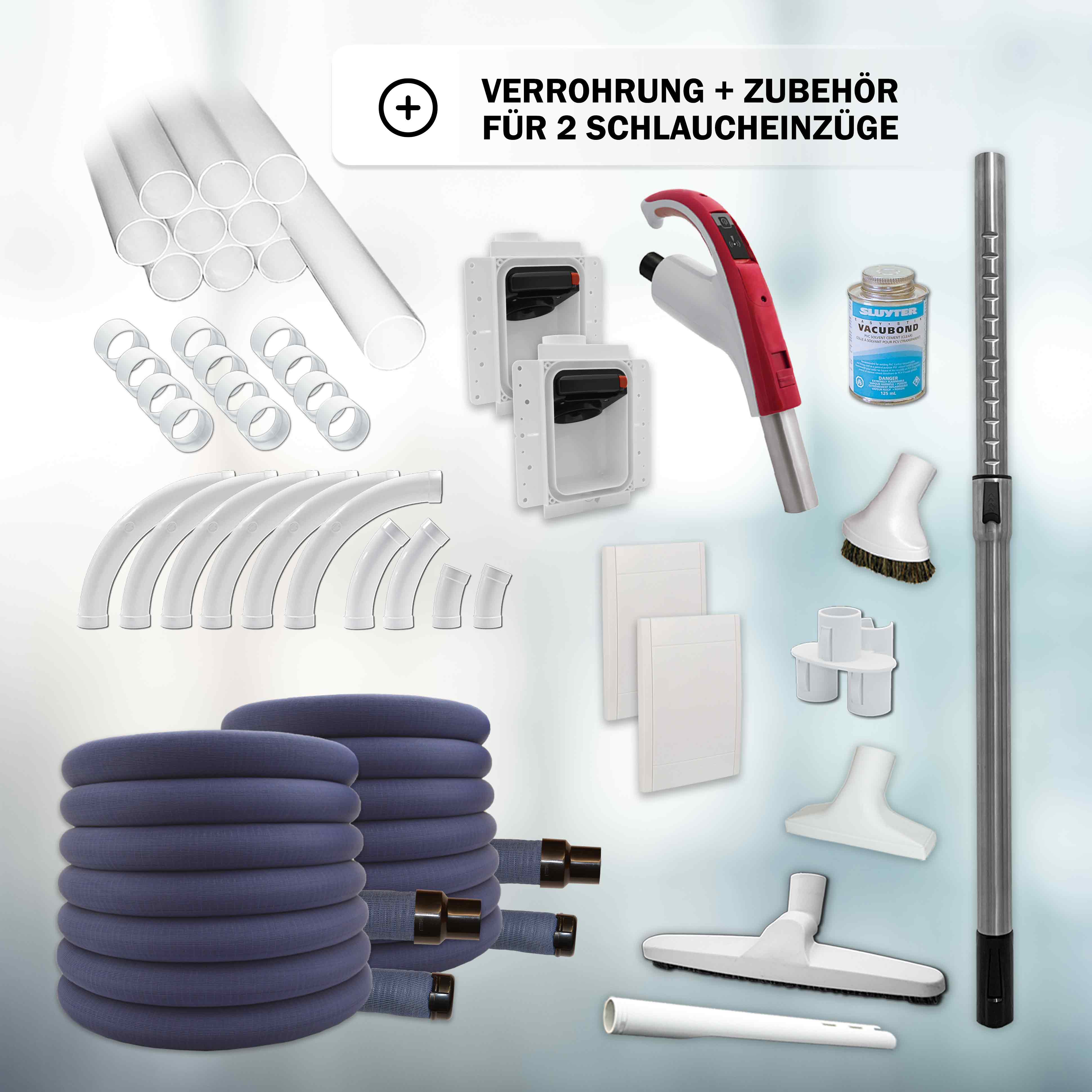 Set Nr. GV2015 high-quality-line 2-motorig - inkl. 2 Schlaucheinzüge + 25 Jahre Hersteller-Garantie GRATIS dazu!