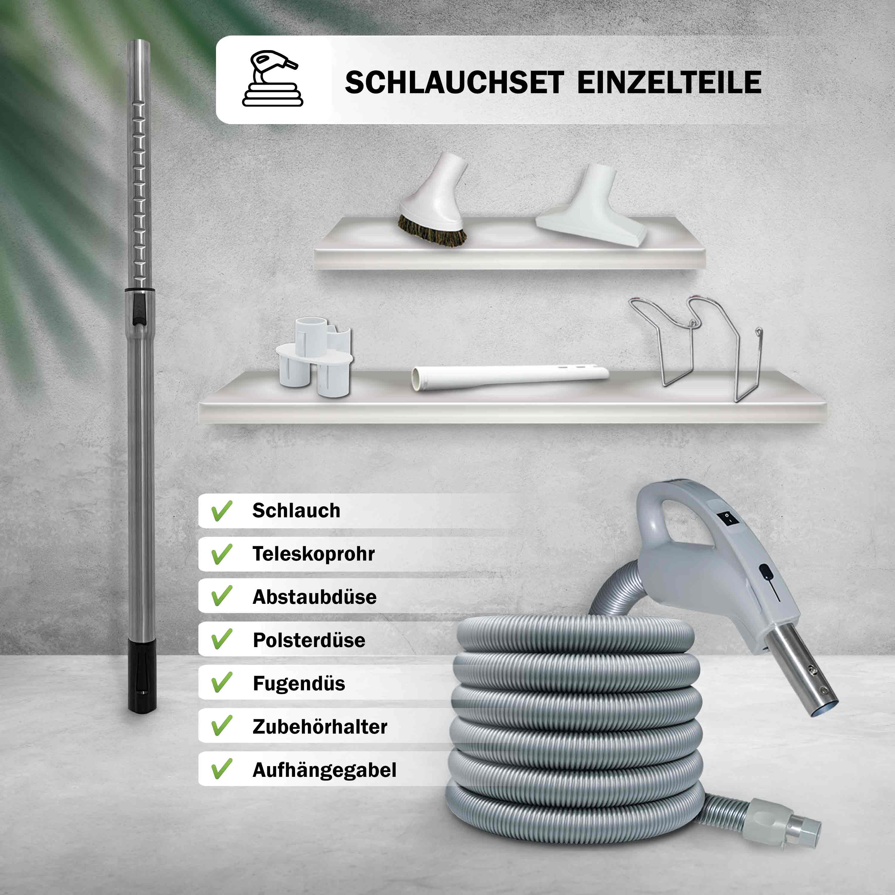 24-V Schlauchset schaltbar,Länge 10,6 m, OHNE Standardbodendüse