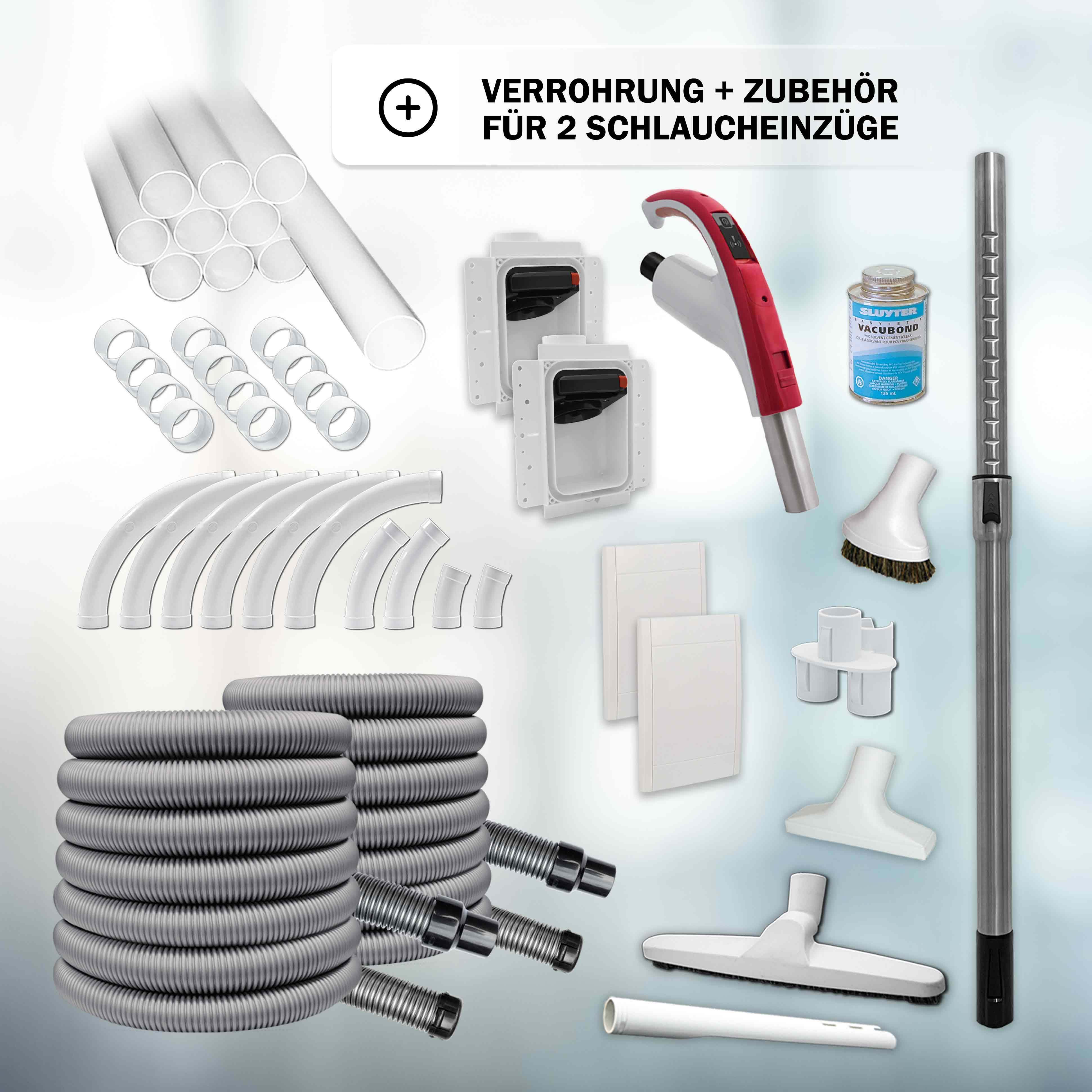 Set Nr. GV5015 high-quality-line 2-motorig - inkl. 2 Schlaucheinzüge + 25 Jahre Hersteller-Garantie GRATIS dazu!