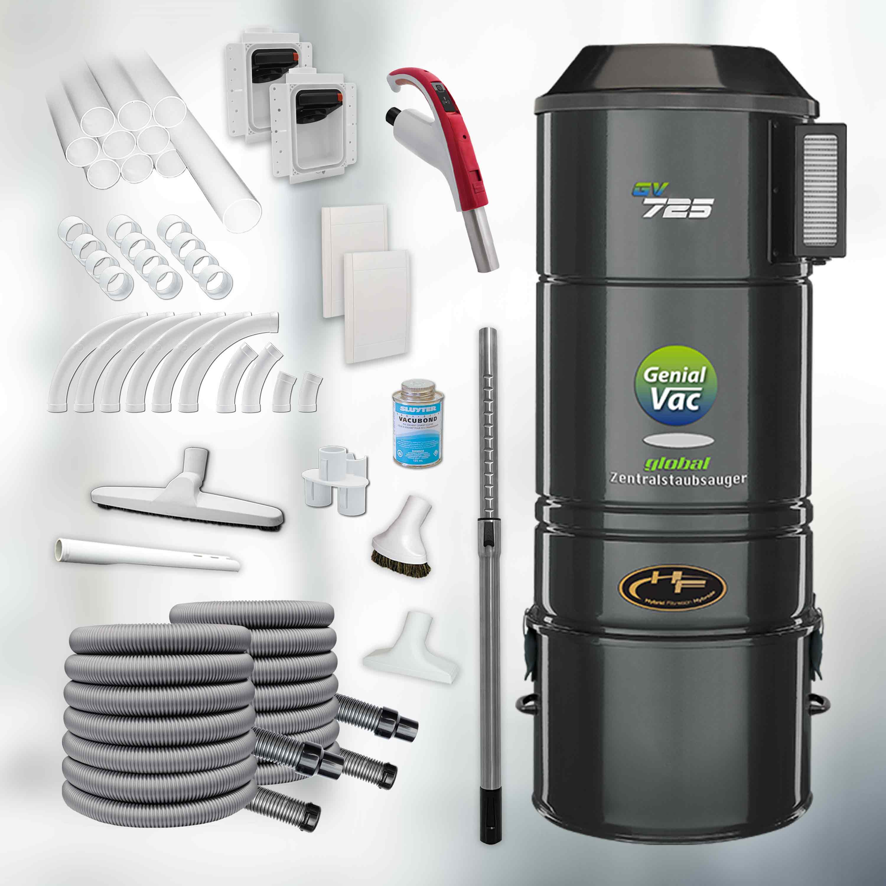 Set Nr. GV725 high-quality-line 1-motorig - inkl. 2 Schlaucheinzüge