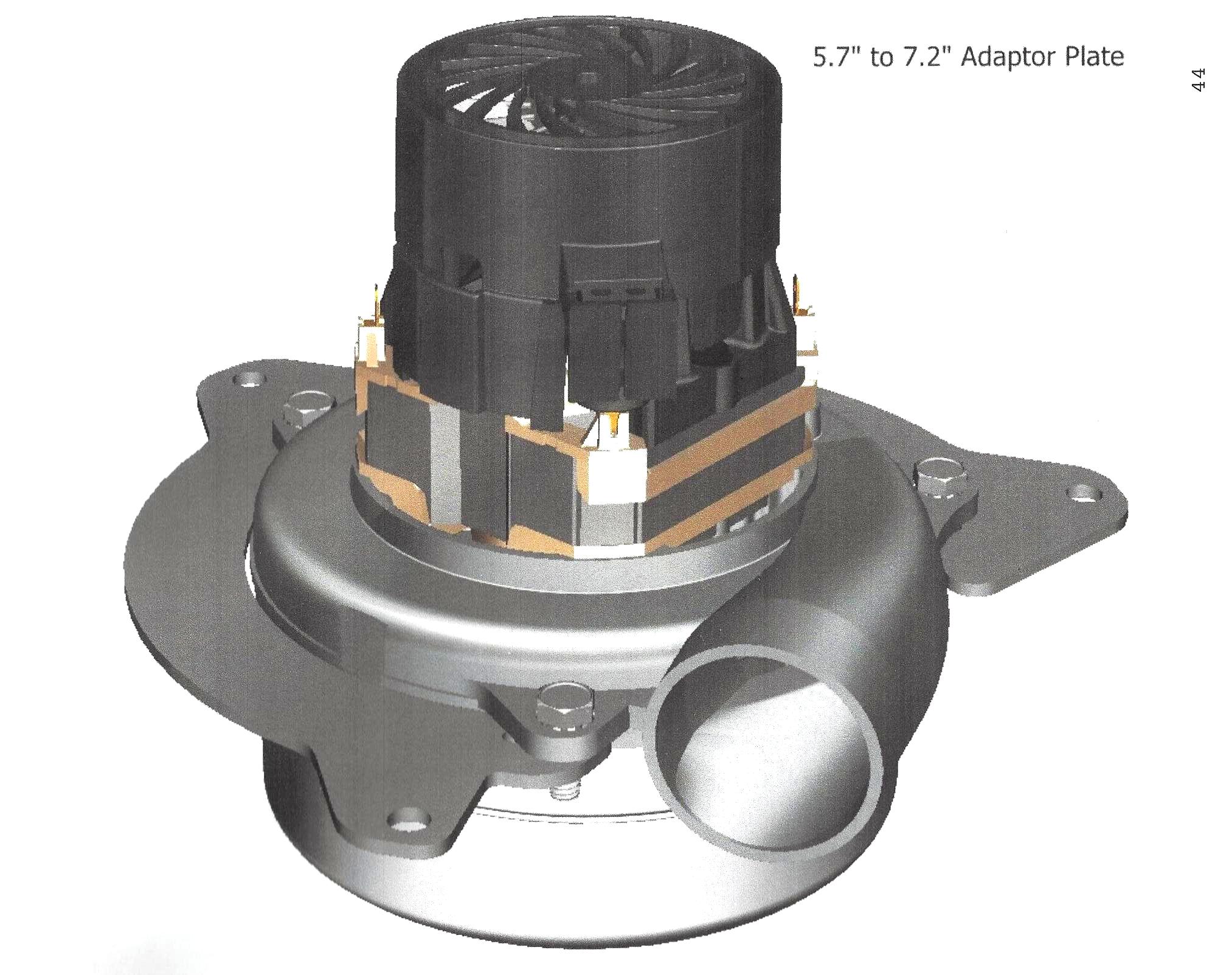 Motor mit 2 Turbinen für z.B. Vacuflo
