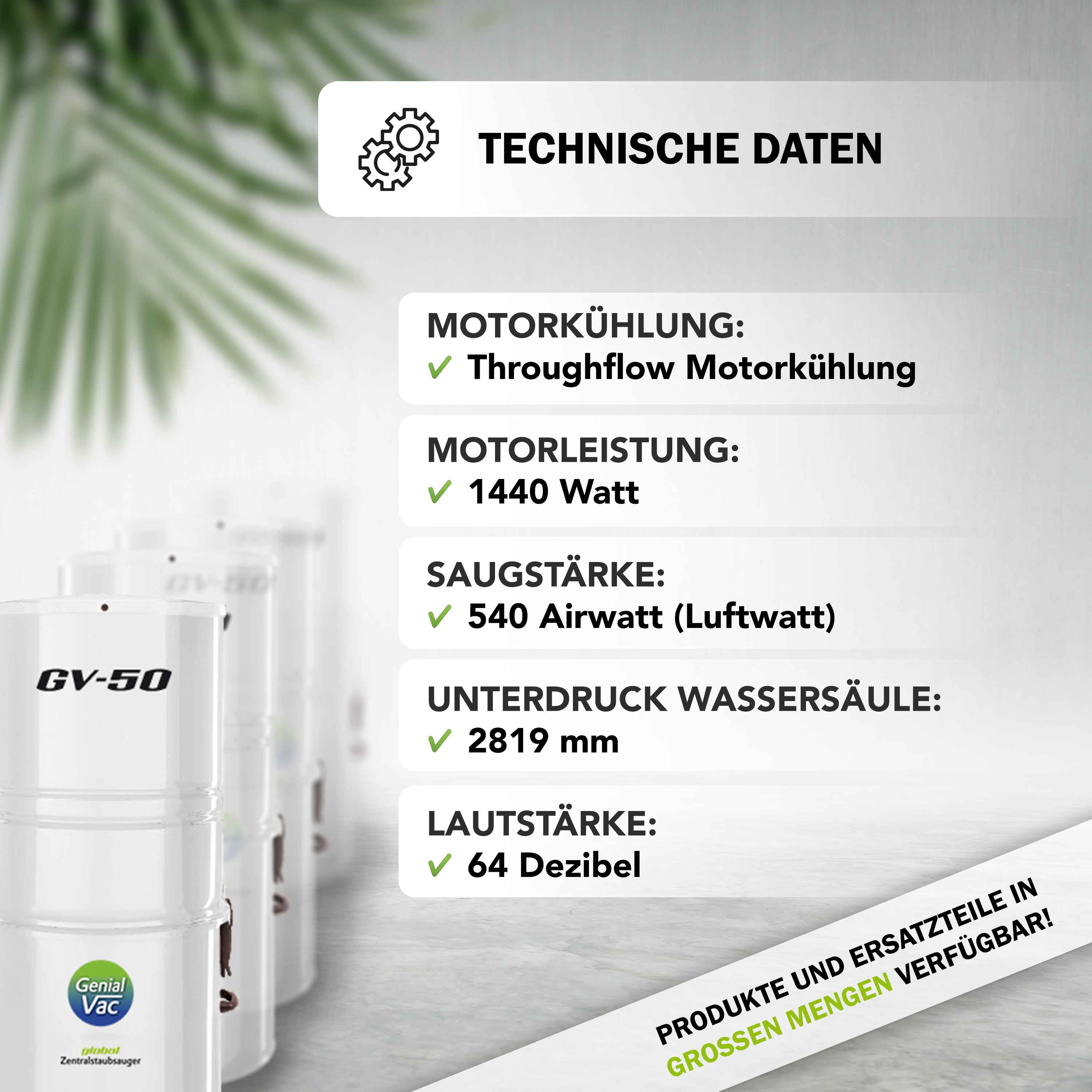 Zentralstaubsauger - Gerät    GV 50 Standard-Line
