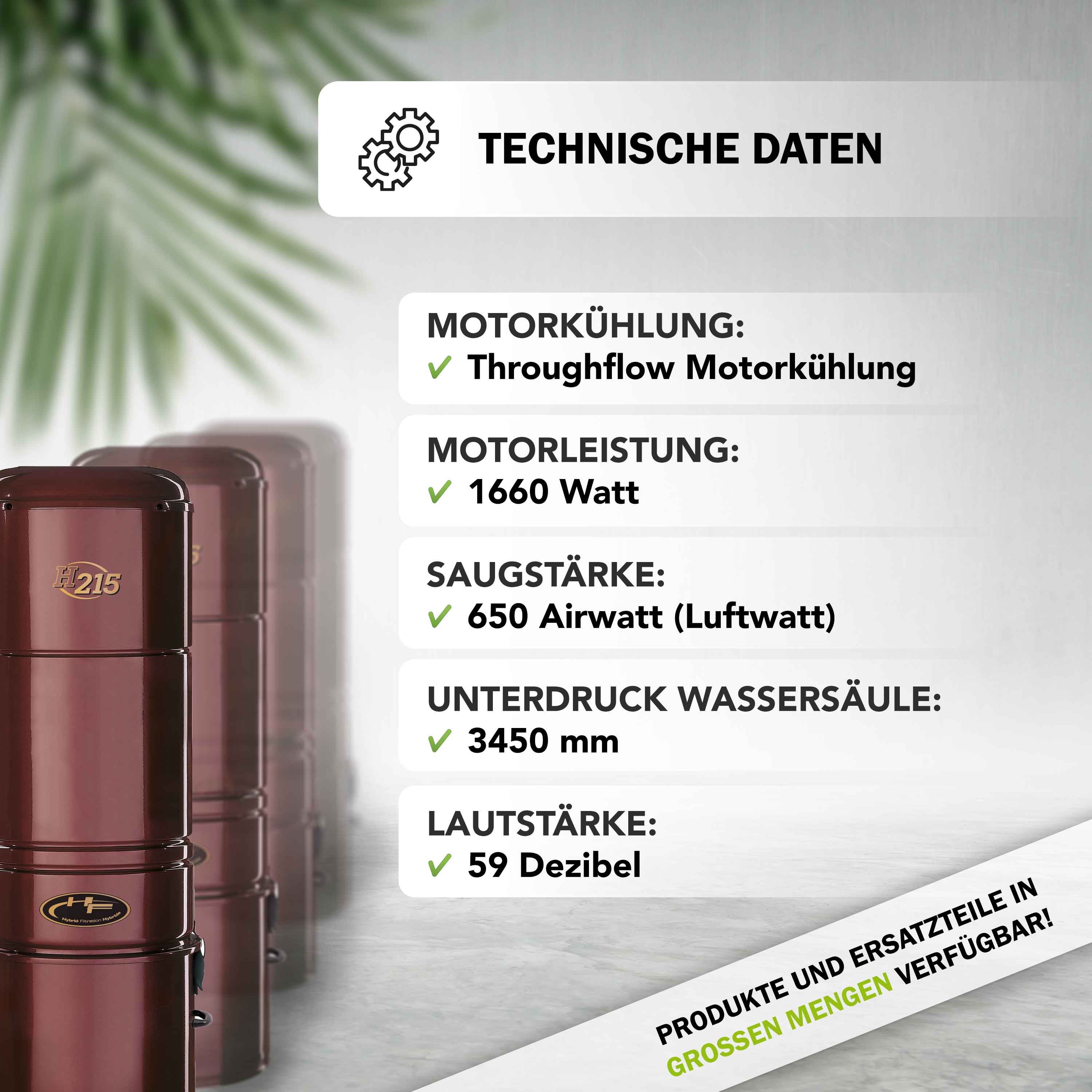 Zentralstaubsauger - Gerät    GV 215 High-Quality