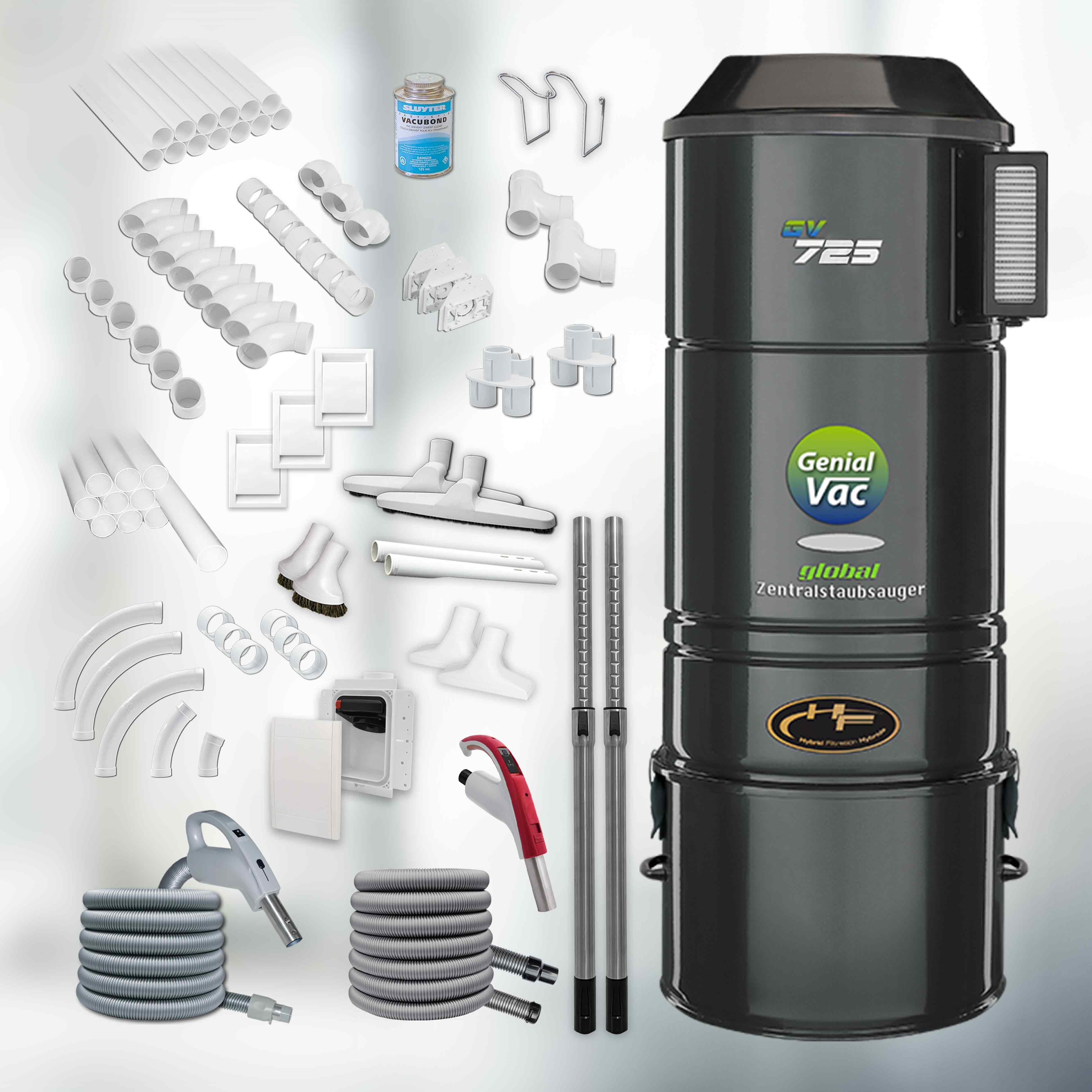 Set Nr. GV715 high-quality-line inkl. 1x Schlaucheinzug + 3 Normdosen + 25 Jahre Hersteller-Garantie GRATIS dazu!