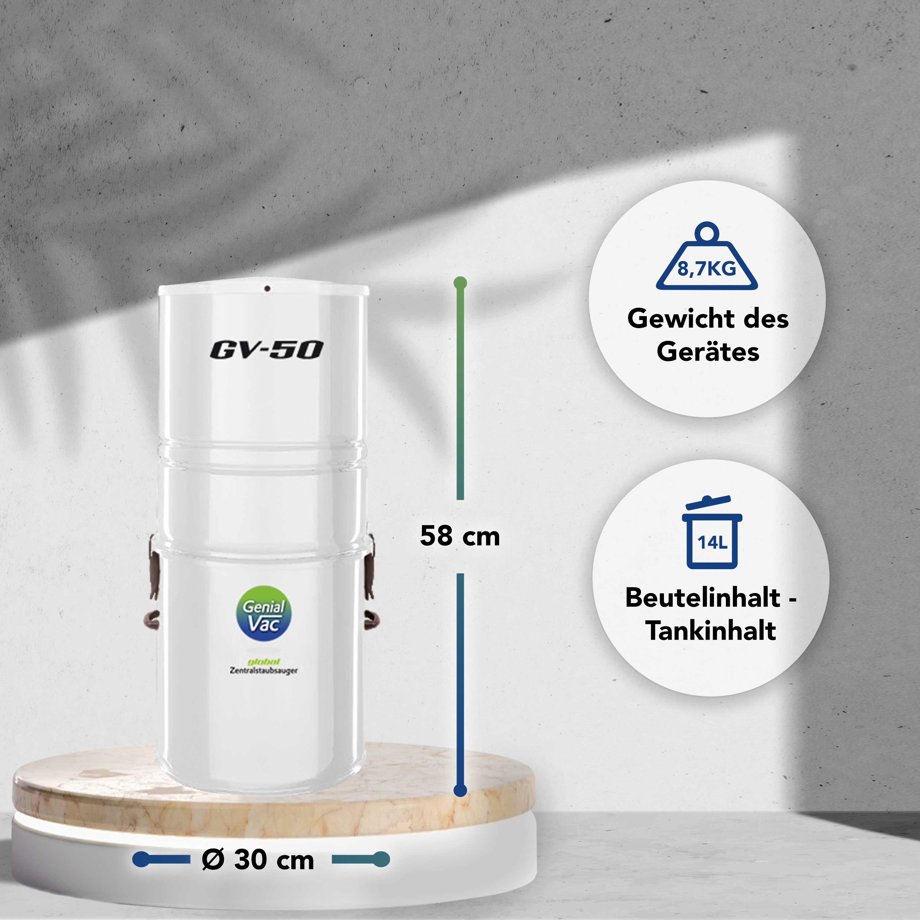 Zentralstaubsauger - Gerät GV 50 Standard-Line