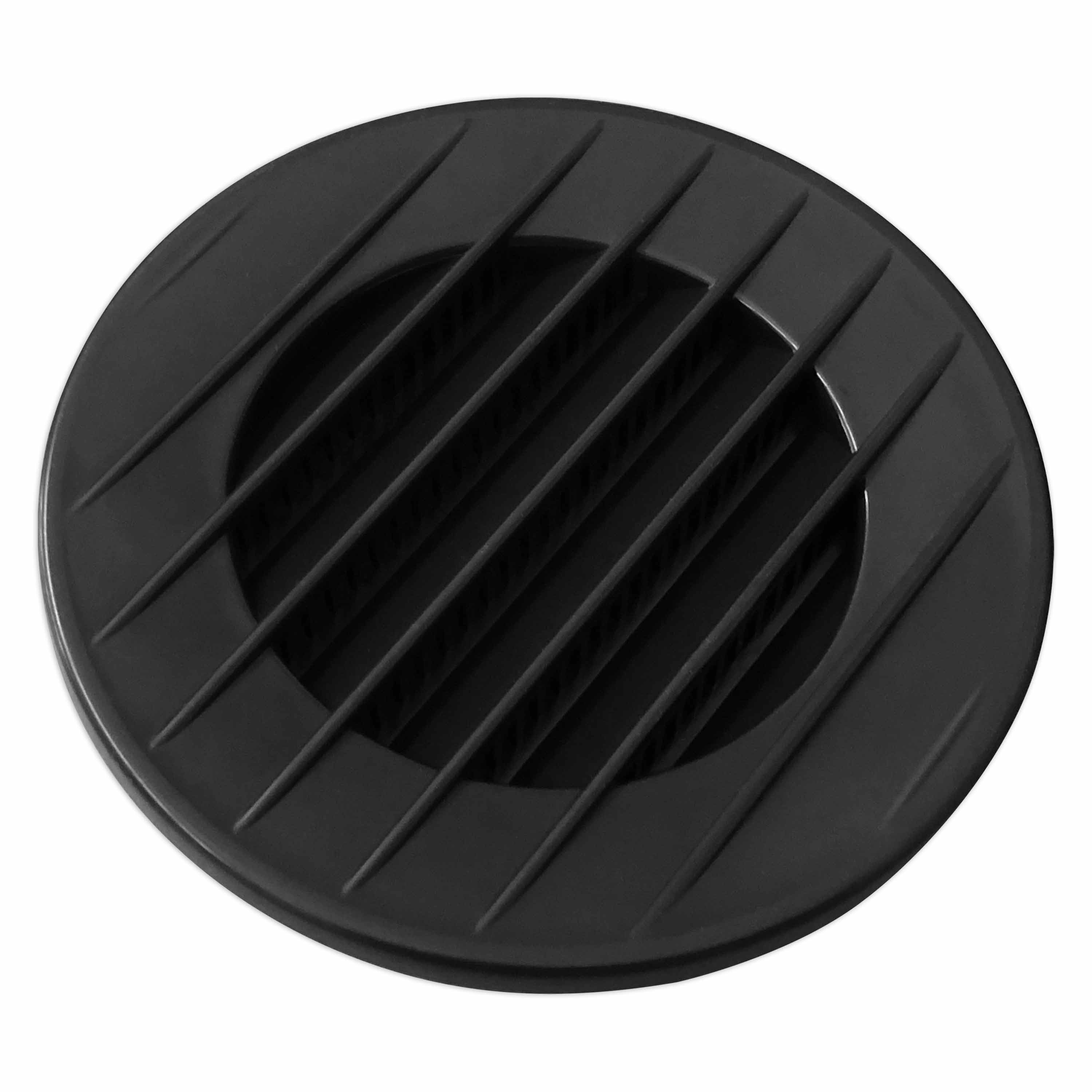 Abluftgitter mit fix-schrägen Lamellen in PVC